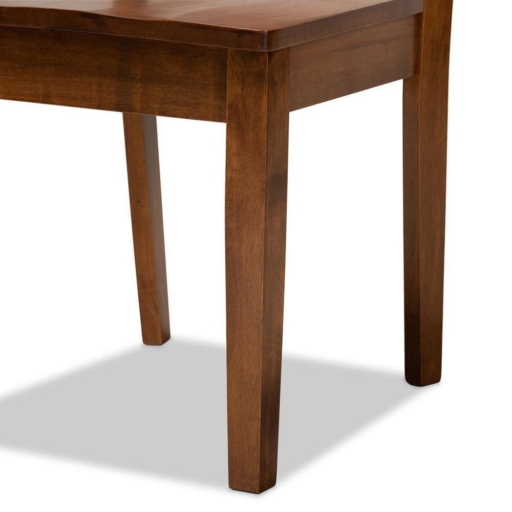 Luisa Modern and Contemporary Transitional Walnut Brown Finished Wood 7-Piece Dining Set FredCo