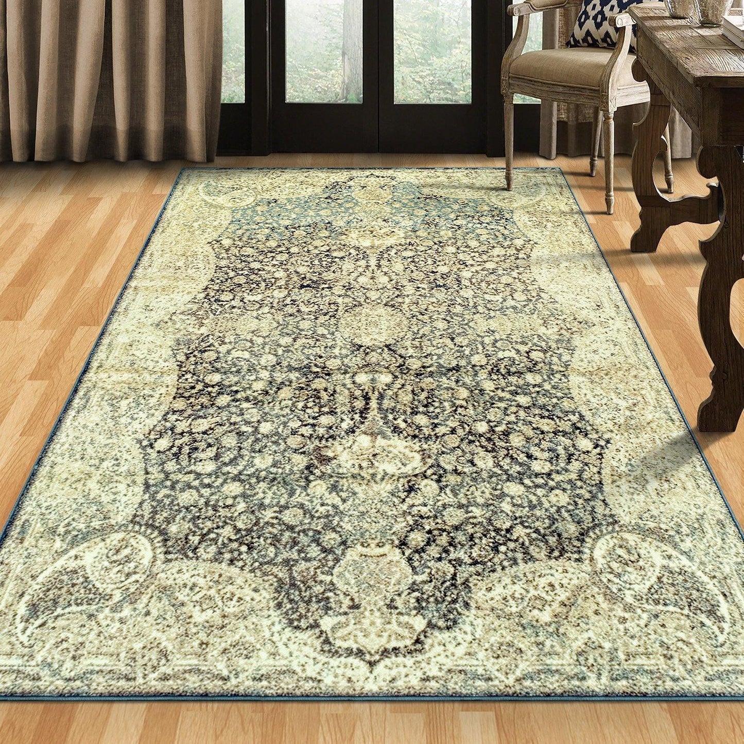 Lumen Rug, Floral, Distressed, Oriental FredCo