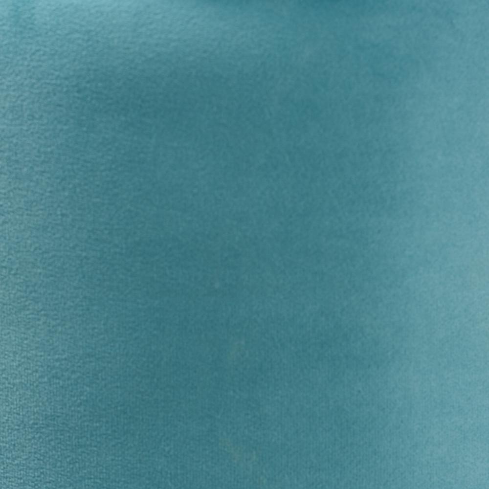 Malina Contemporary Glam and Luxe Sky Blue Velvet Fabric Upholstered and Gold Finished Metal Storage Ottoman FredCo