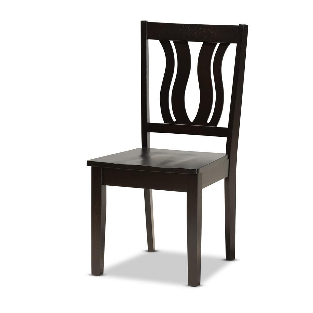 Mare Modern and Contemporary Transitional Dark Brown Finished Wood 5-Piece Dining Set FredCo