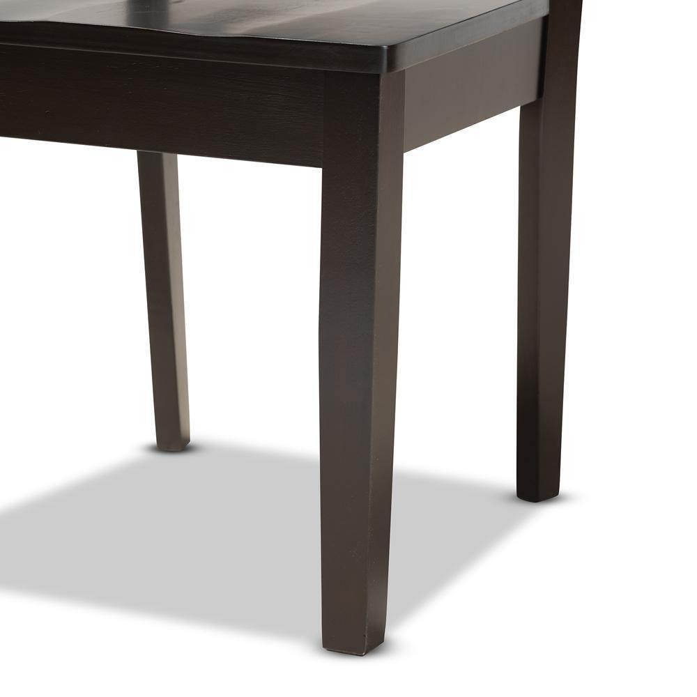 Mare Modern and Contemporary Transitional Dark Brown Finished Wood 5-Piece Dining Set FredCo