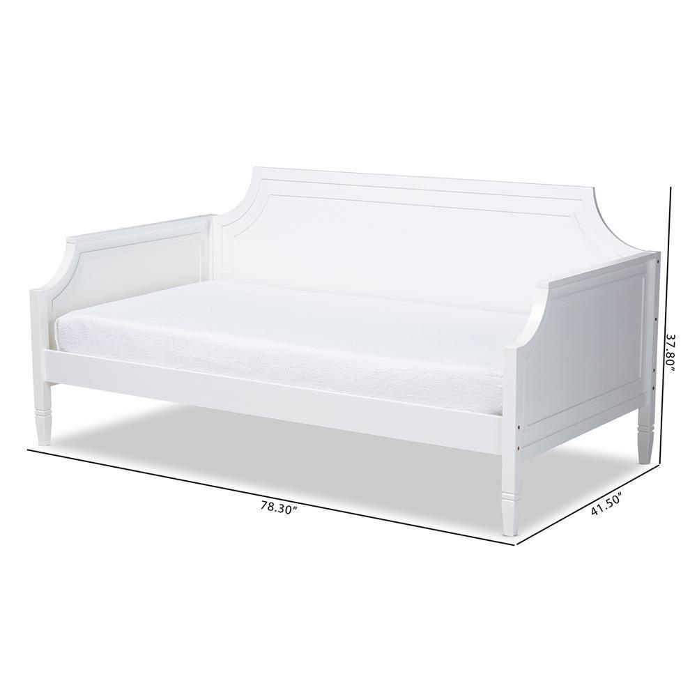 Mariana Classic and Traditional White Finished Wood Twin Size Daybed FredCo
