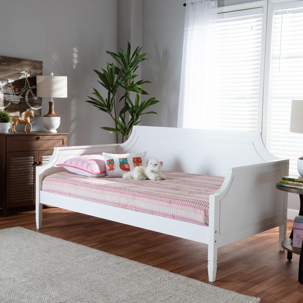 Mariana Classic and Traditional White Finished Wood Twin Size Daybed FredCo