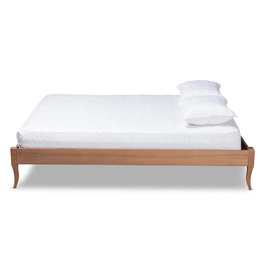 Marieke Vintage French Inspired Ash Wanut Finished Full Size Wood Bed Frame FredCo