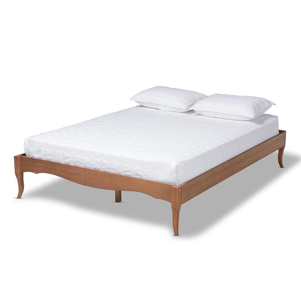Marieke Vintage French Inspired Ash Wanut Finished Full Size Wood Bed Frame FredCo