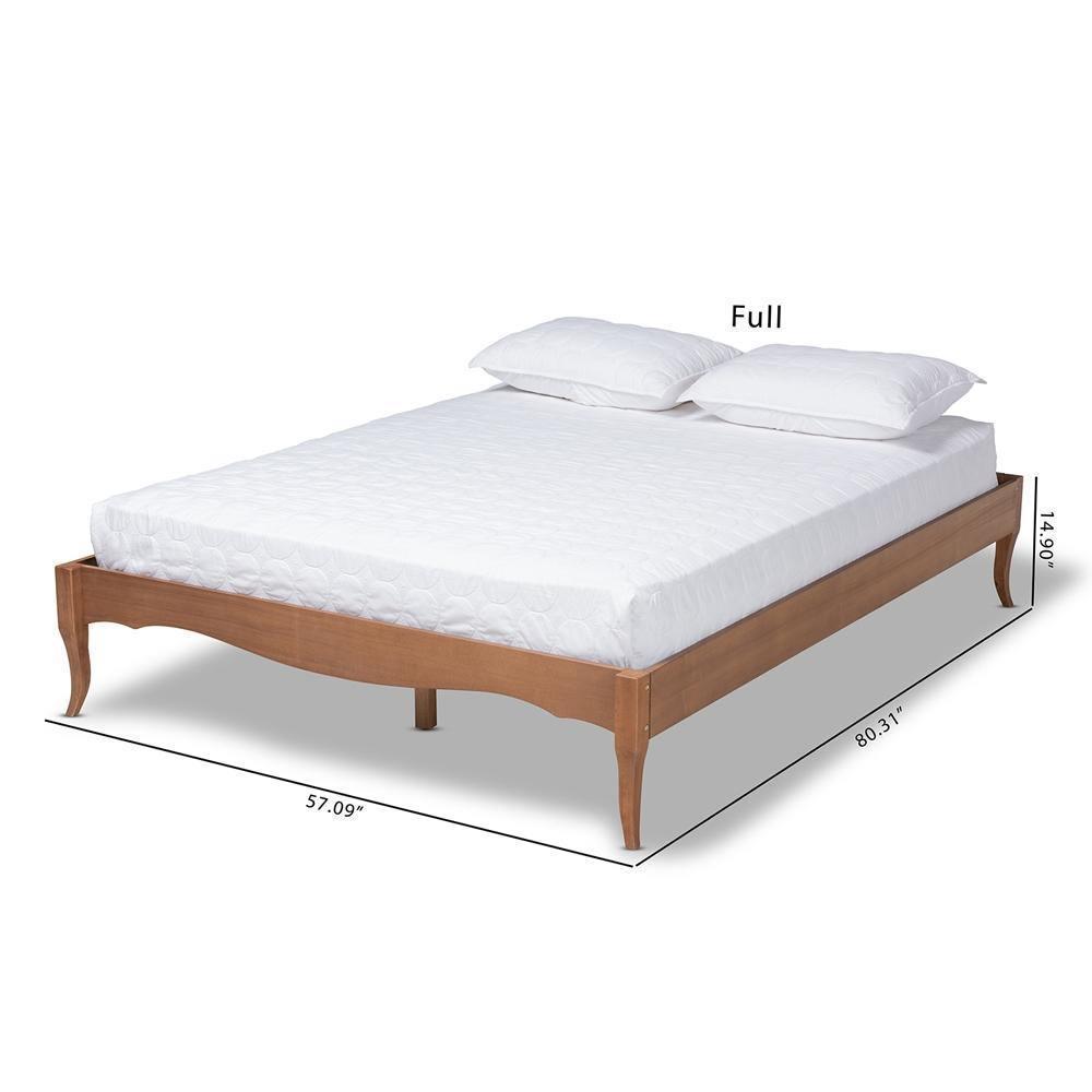Marieke Vintage French Inspired Ash Wanut Finished Full Size Wood Bed Frame FredCo
