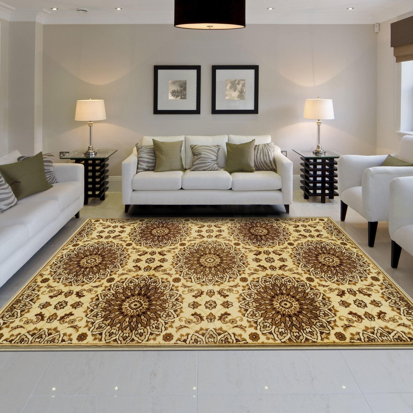 Marigold Vintage French Aubusson Design Floral Rug FredCo