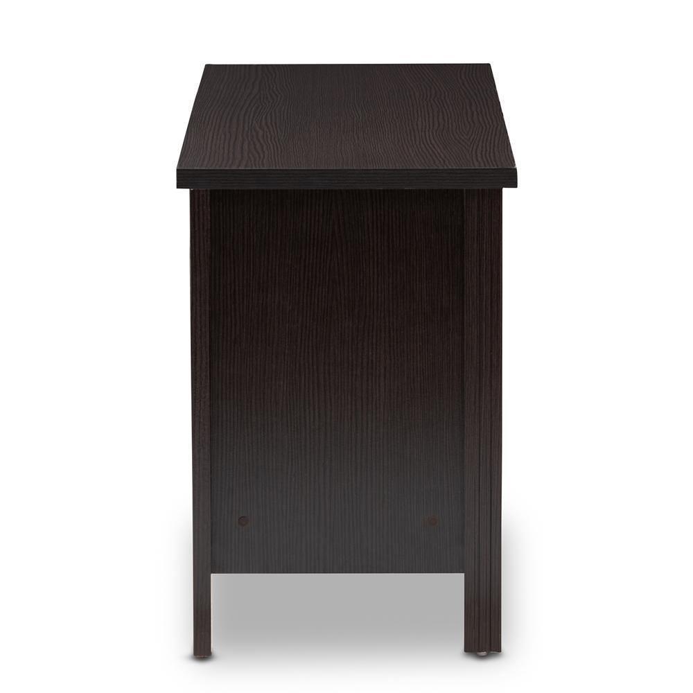 Marley Modern and Contemporary Wenge Brown Finished TV Stand FredCo