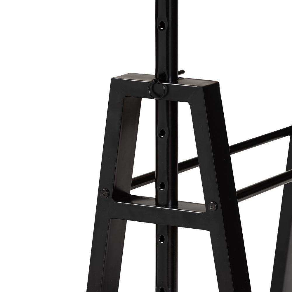 Mary Modern and Industrial Light Oak Finished Wood and Black Metal Height Adjustable Desk FredCo