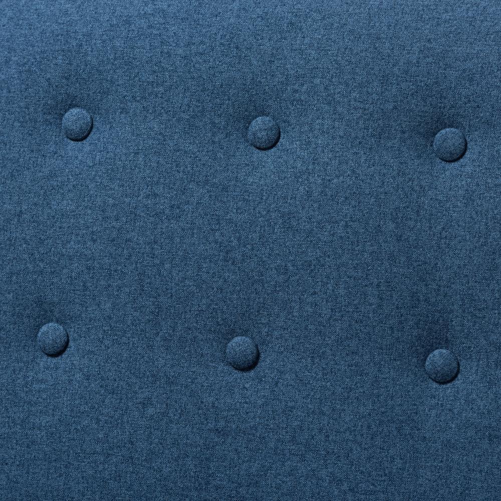 Mathias Mid-century Modern Blue Fabric Upholstered Lounge Chair FredCo