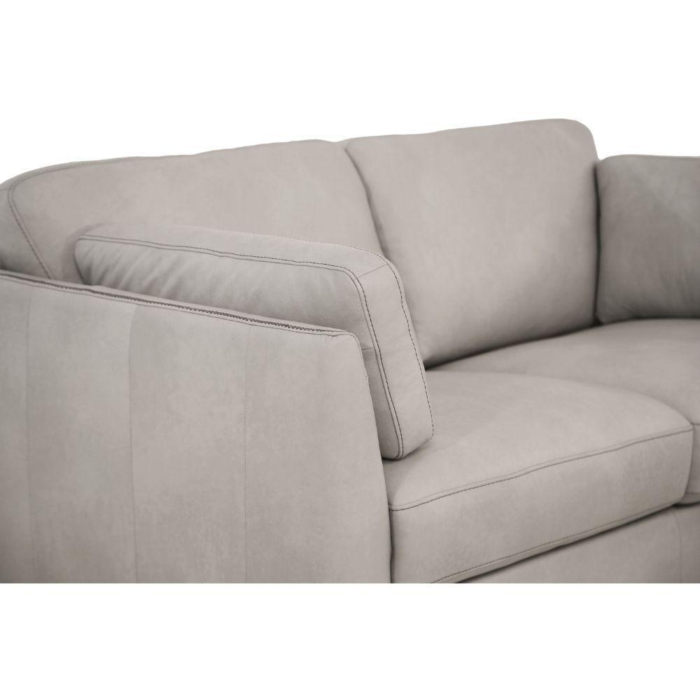 Matias Loveseat Dusty White Leather FredCo