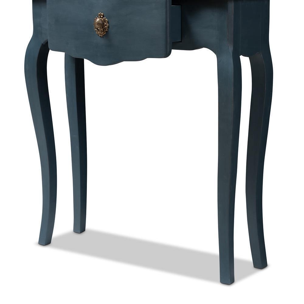 Mazarine Classic and Provincial Blue Spruce Finished Console Table FredCo