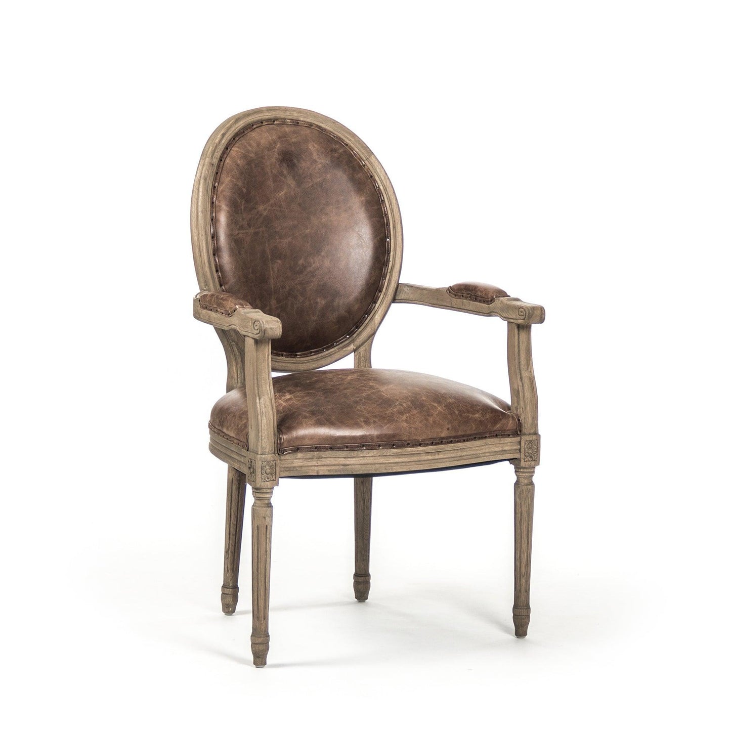 Medallion Arm Chair B009 E255-3 CP035 Jute FredCo