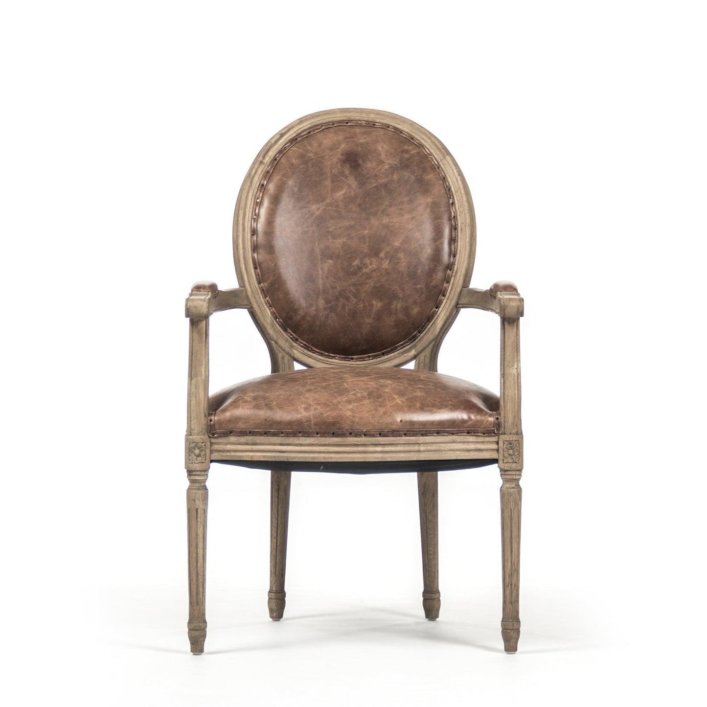 Medallion Arm Chair B009 E255-3 CP035 Jute FredCo