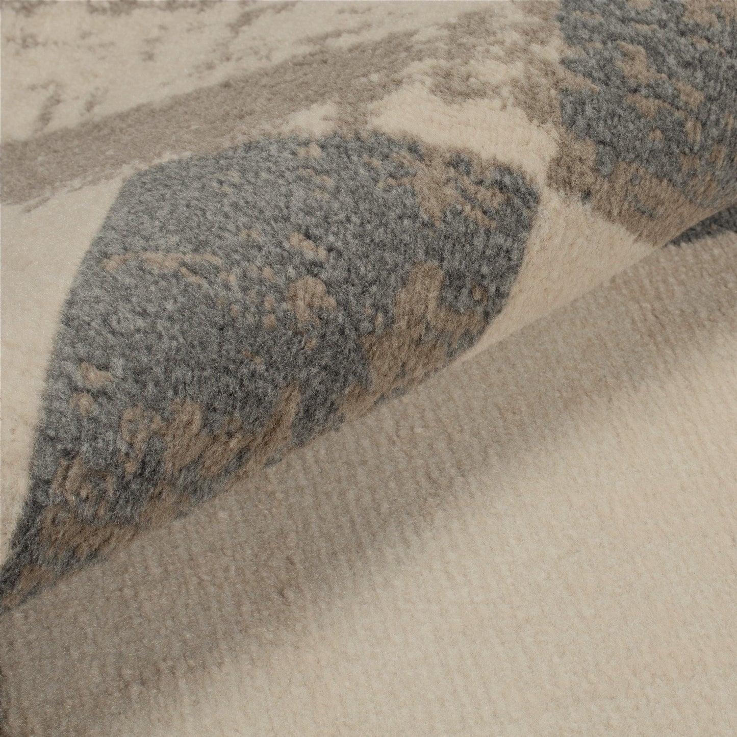 Merewood Geometric Patchwork Beige Rug FredCo