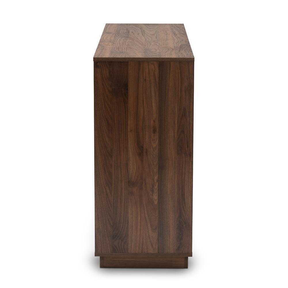 Mette Mid-Century Modern White and Walnut Finished 6-Drawer Wood Dresser FredCo