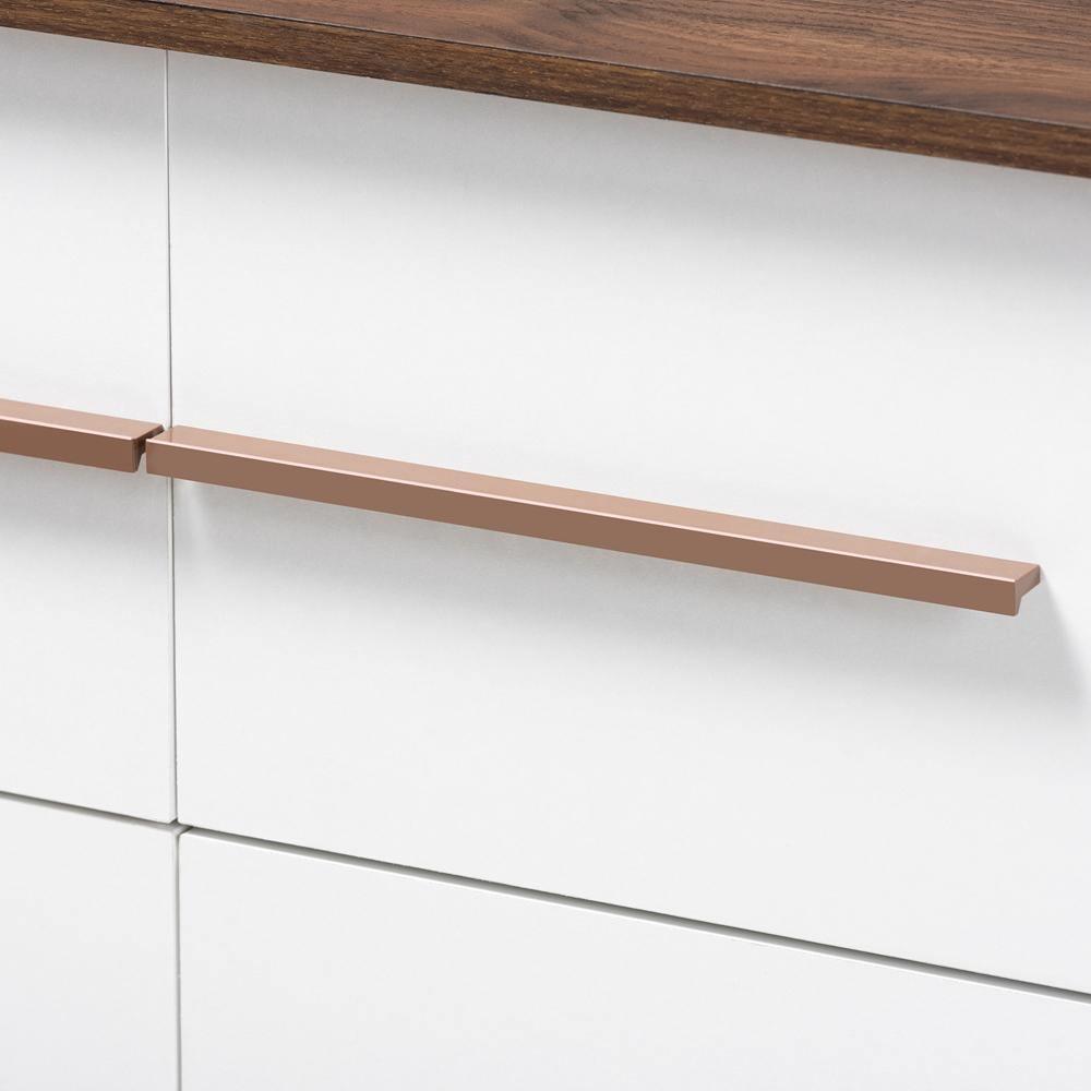 Mette Mid-Century Modern White and Walnut Finished 6-Drawer Wood Dresser FredCo