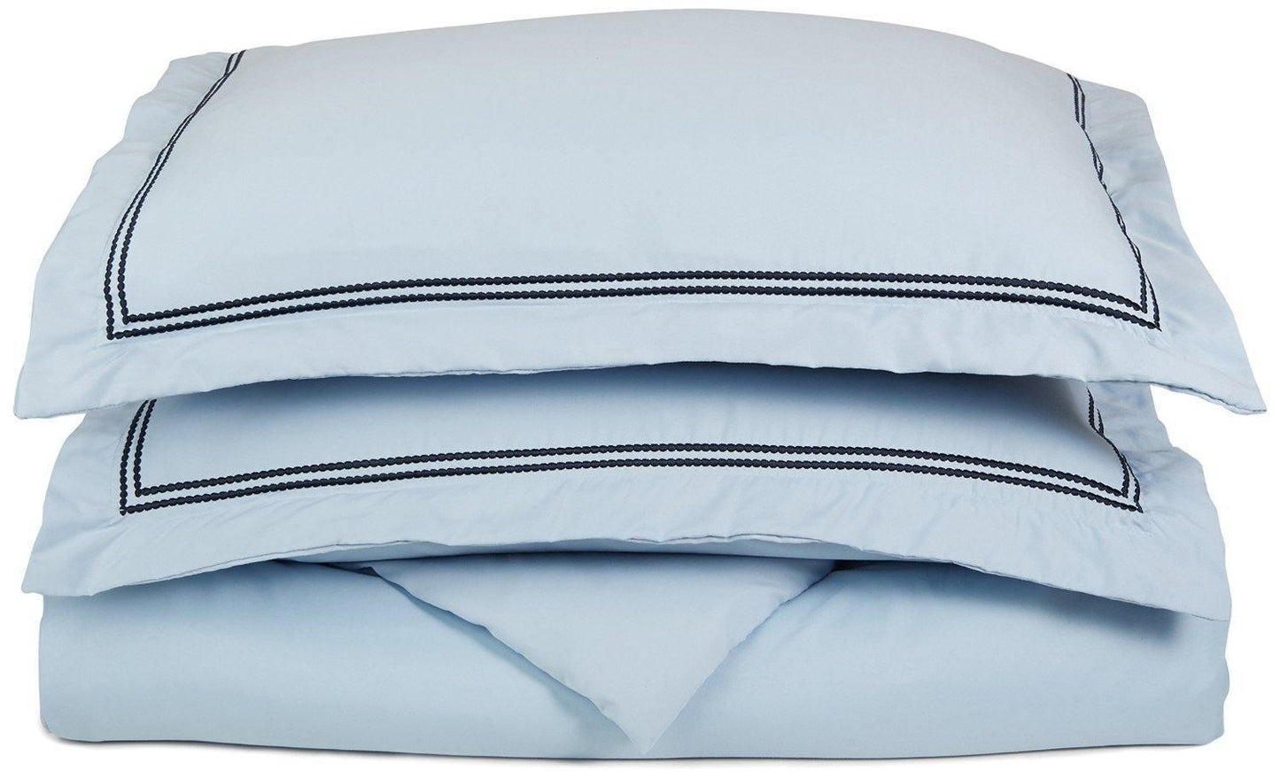 Microfiber Wrinkle-Resistant 2-line Embroidered Duvet Cover Pillow Sham Set FredCo
