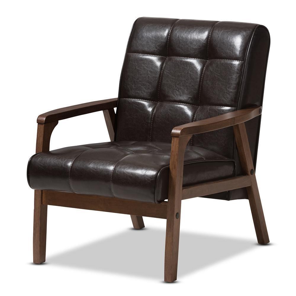 Mid-Century Masterpieces Club Chair-Brown FredCo