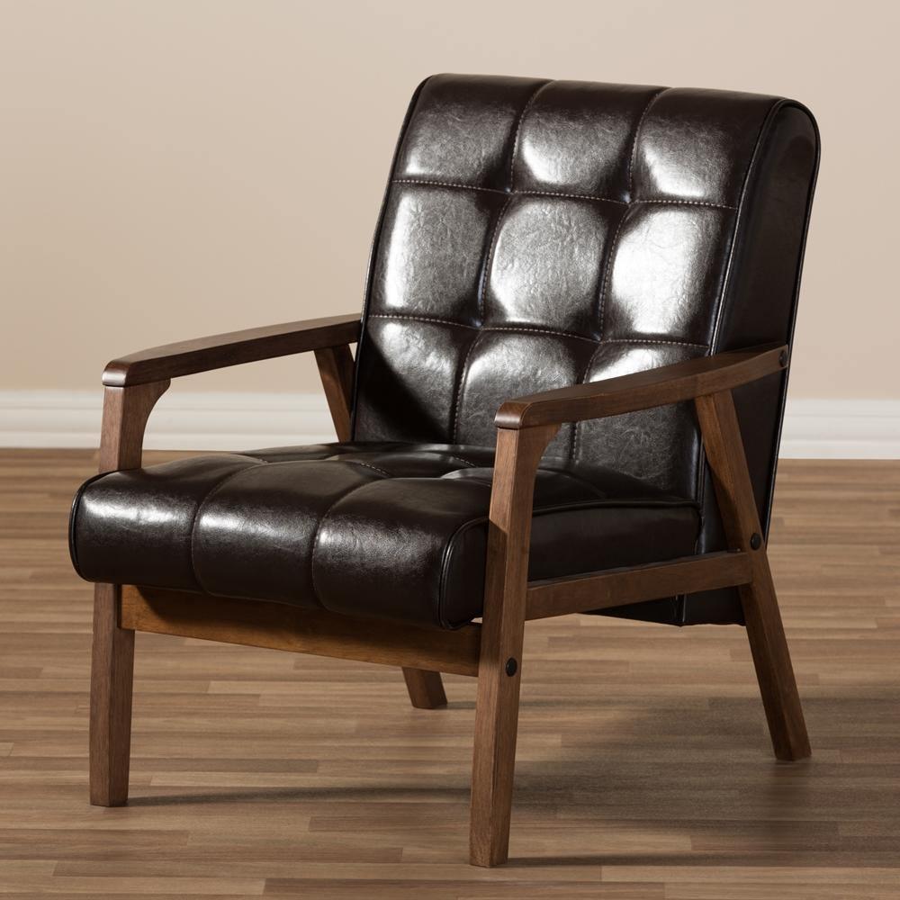 Mid-Century Masterpieces Club Chair-Brown FredCo