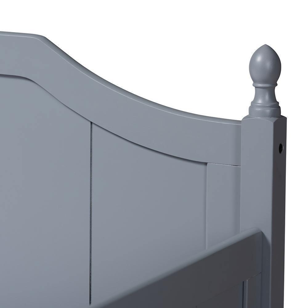 Millie Cottage Farmhouse Grey Finished Wood Twin Size Daybed with Trundle FredCo