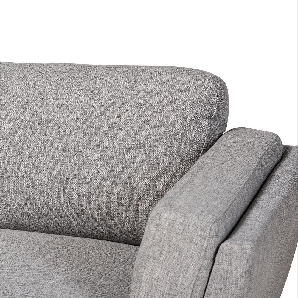 Mirian Modern and Contemporary Grey Fabric Upholstered Sectional Sofa with Left Facing Chaise FredCo