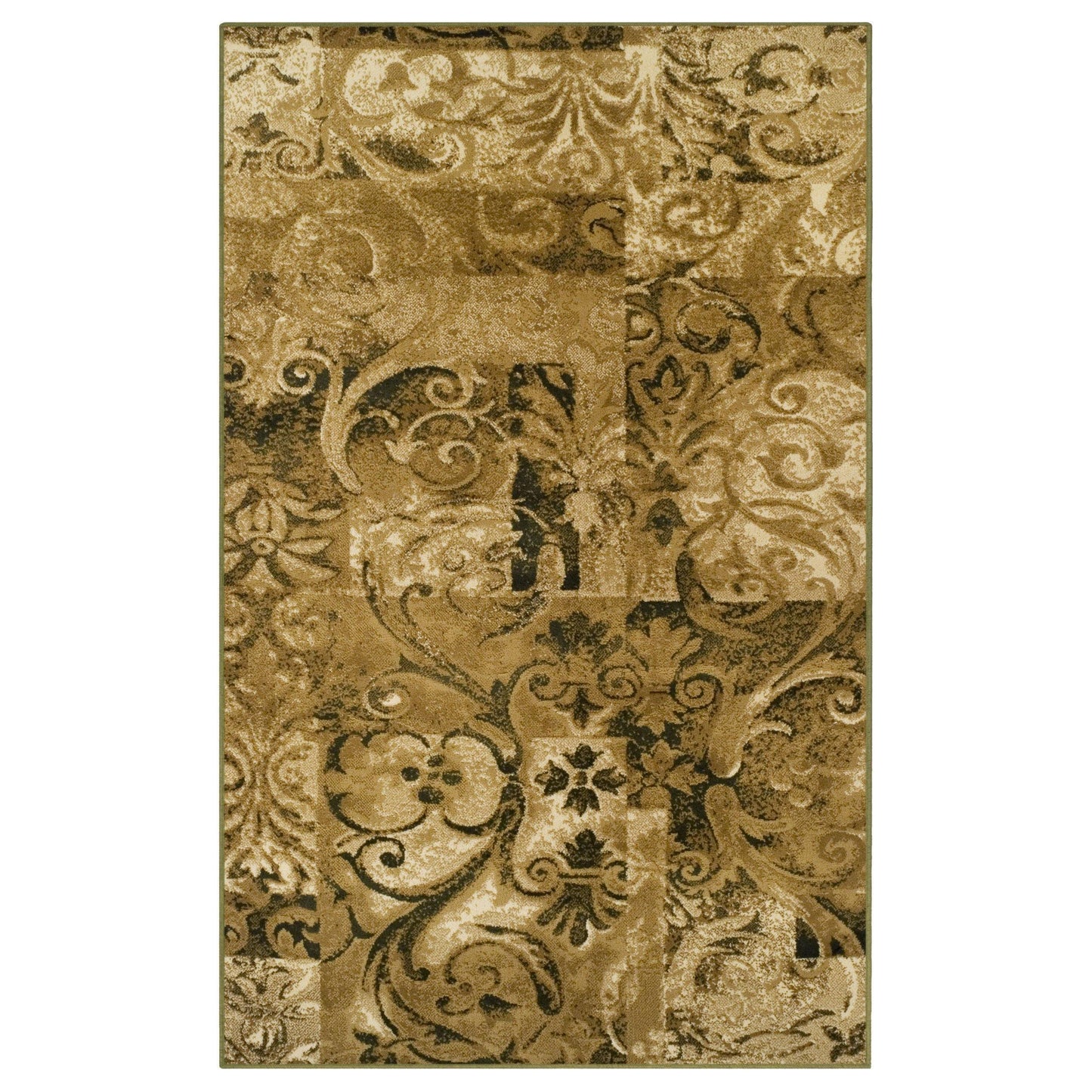 Modern Distressed Scroll Rug FredCo