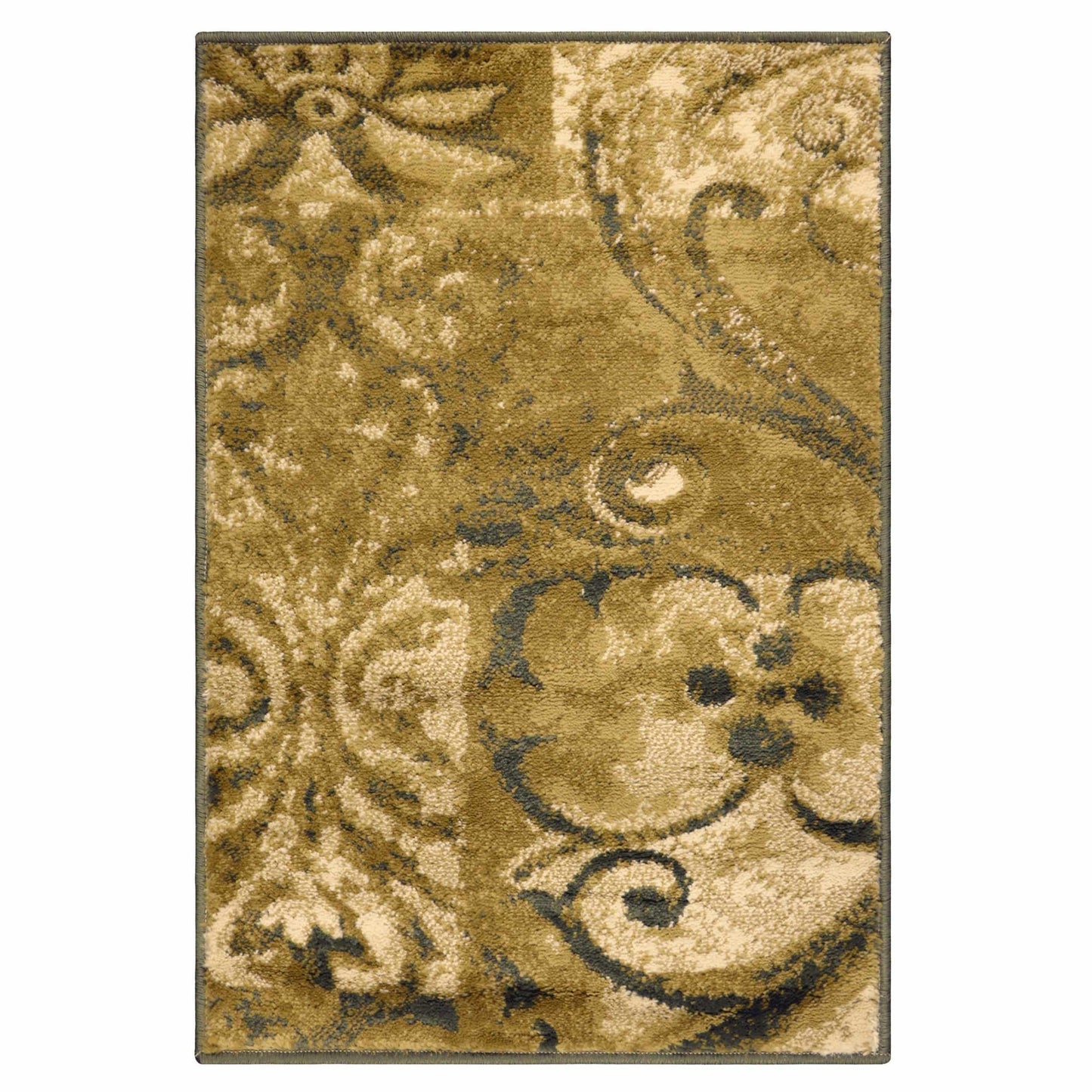 Modern Distressed Scroll Rug FredCo
