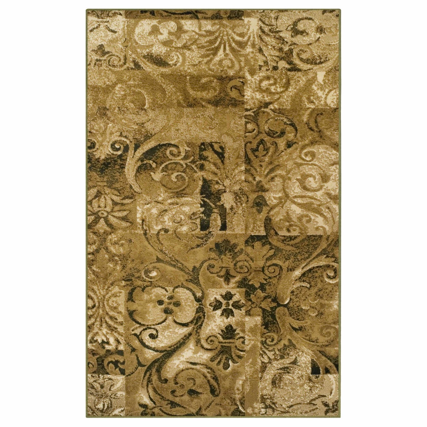 Modern Distressed Scroll Rug FredCo