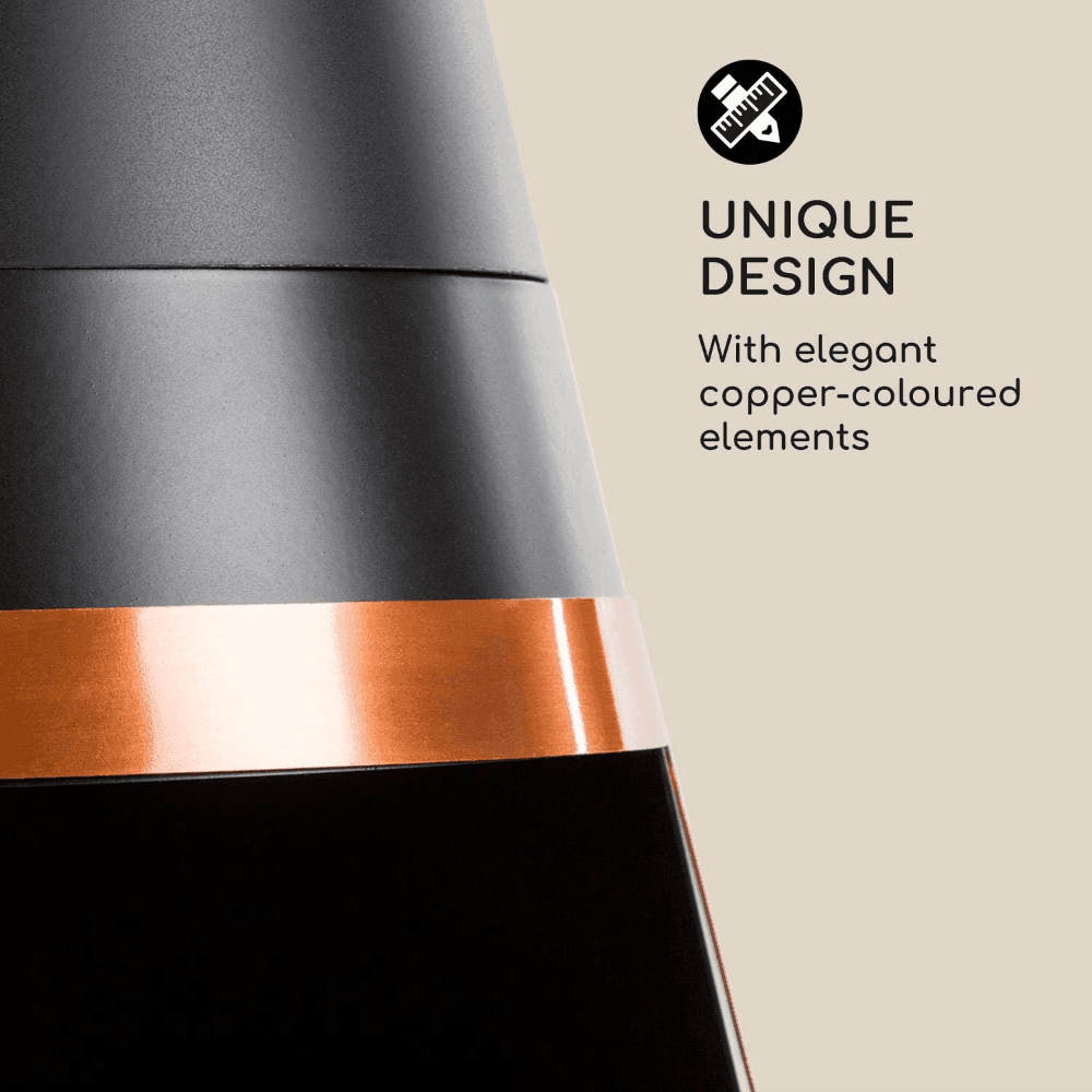 Modern Garden Fireplace Chimenea – Stainless Steel, Black-Gold FredCo