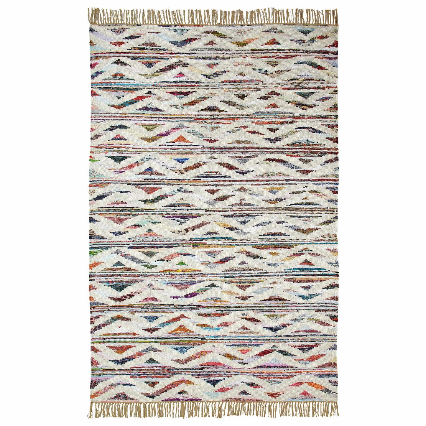 Montez Recycled Cotton and Wool Handcrafted Southwestern Rug FredCo