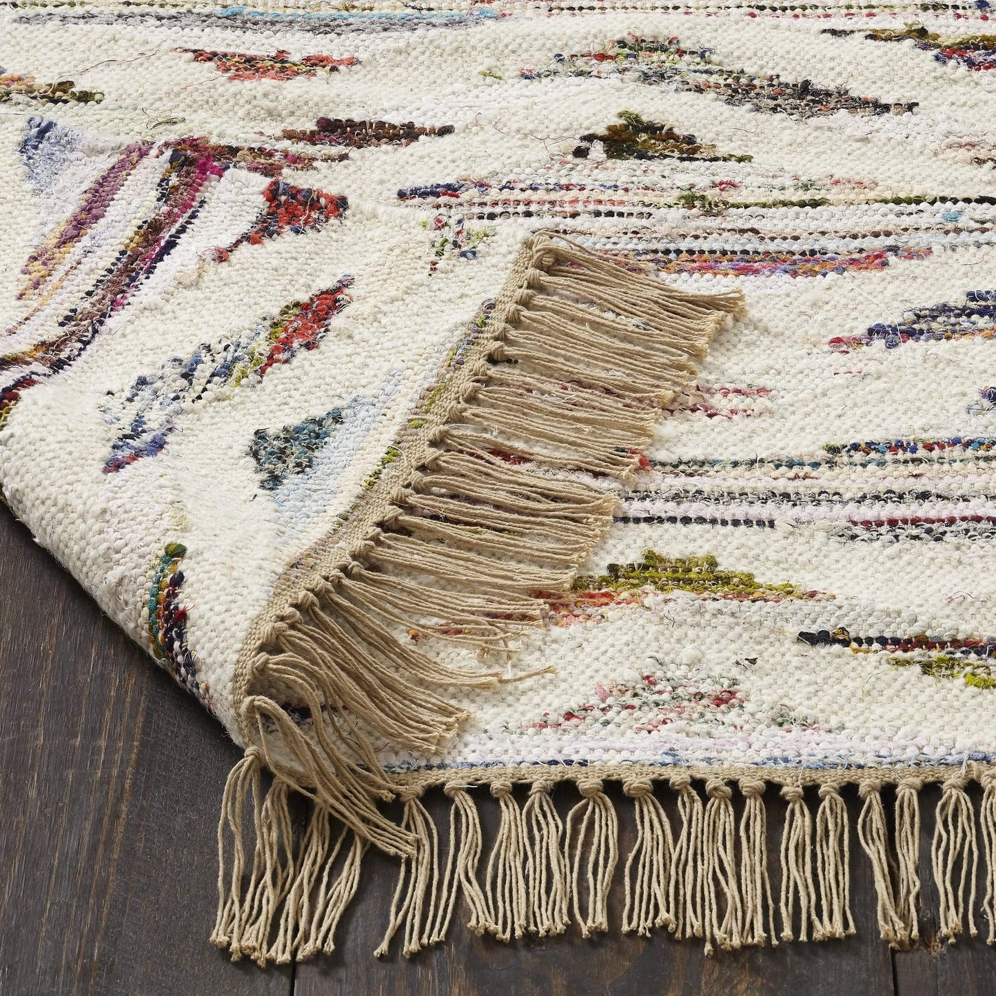 Montez Recycled Cotton and Wool Handcrafted Southwestern Rug FredCo