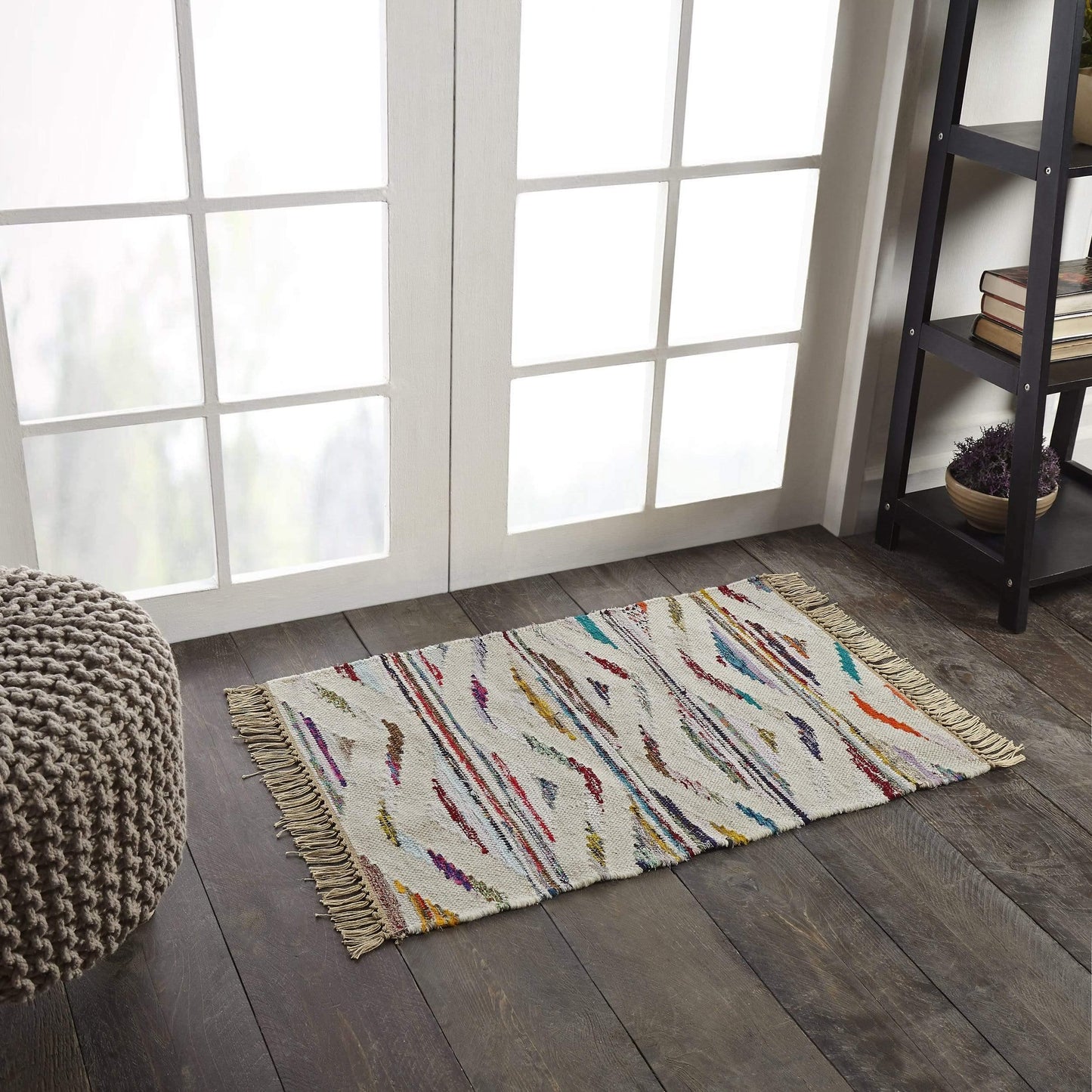 Montez Recycled Cotton and Wool Handcrafted Southwestern Rug FredCo