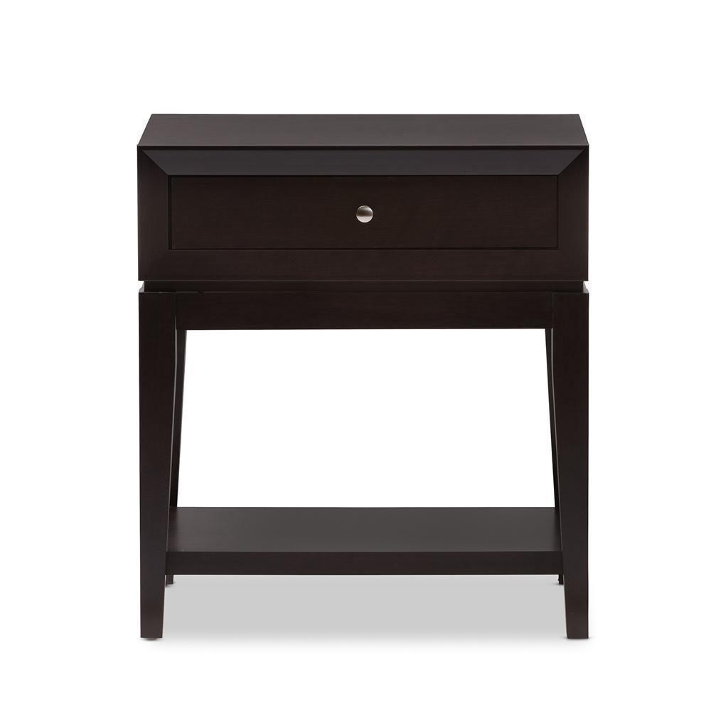 Morgan Brown Modern Accent Table and Nightstand FredCo