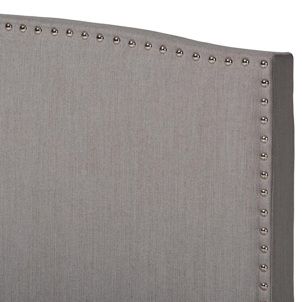 Morgan Modern Transitional Grey Fabric Upholstered Full Size Panel Bed FredCo