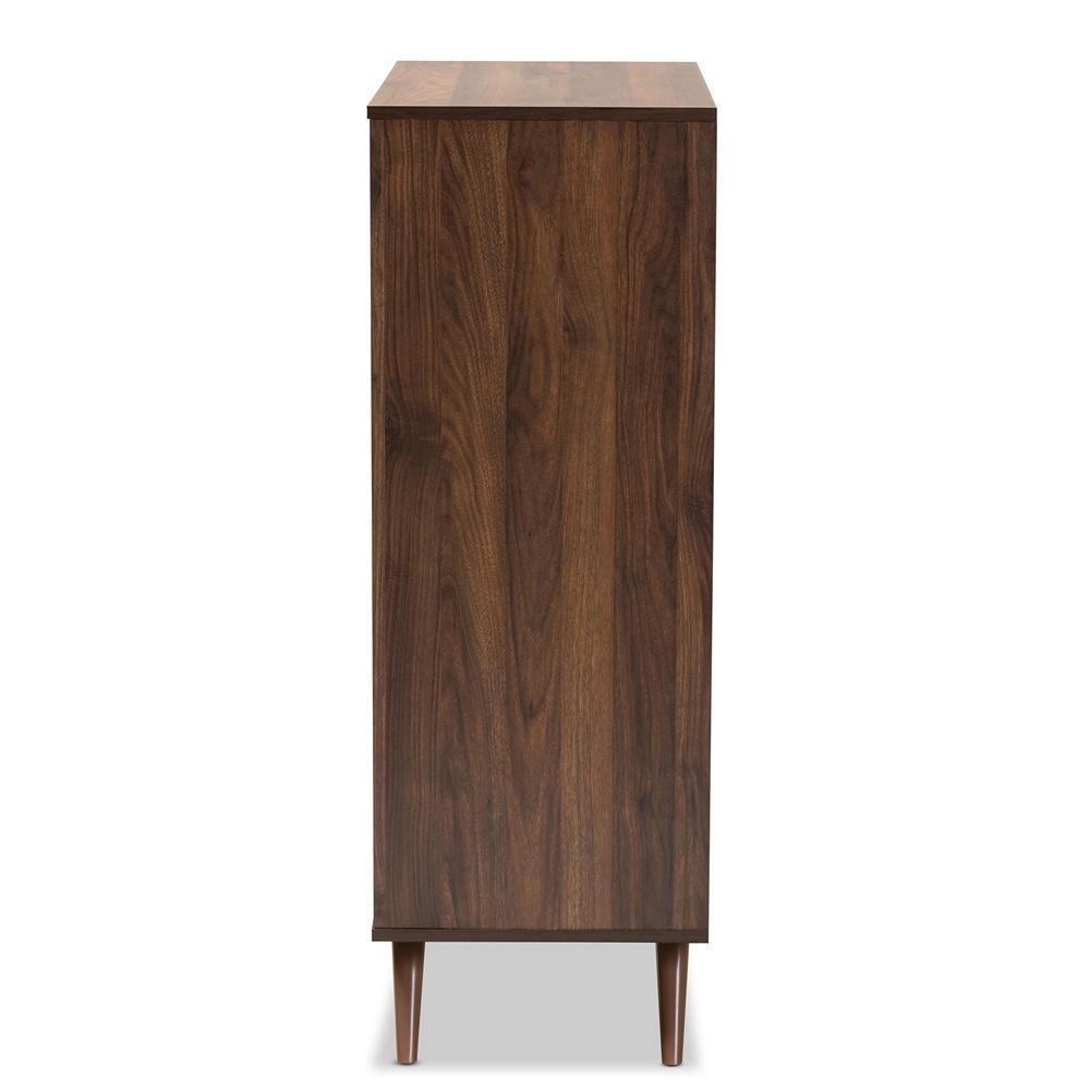 Naoki Modern and Contemporary Two-Tone Grey and Walnut Finished Wood 5-Drawer Bedroom Chest FredCo