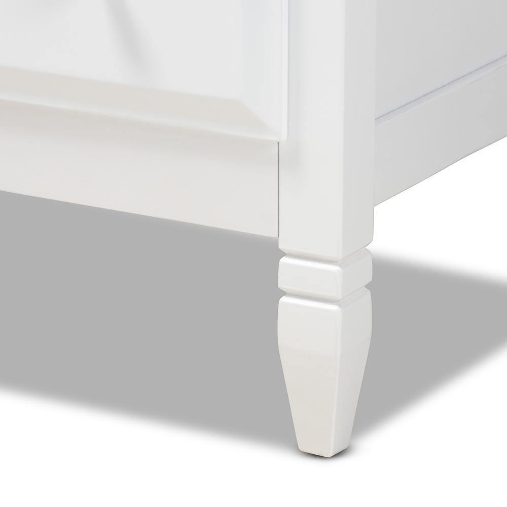 Naomi Classic and Transitional White Finished Wood 4-Drawer Bedroom Chest FredCo