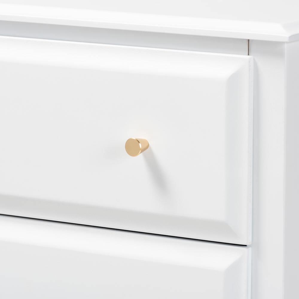 Naomi Classic and Transitional White Finished Wood 4-Drawer Bedroom Chest FredCo