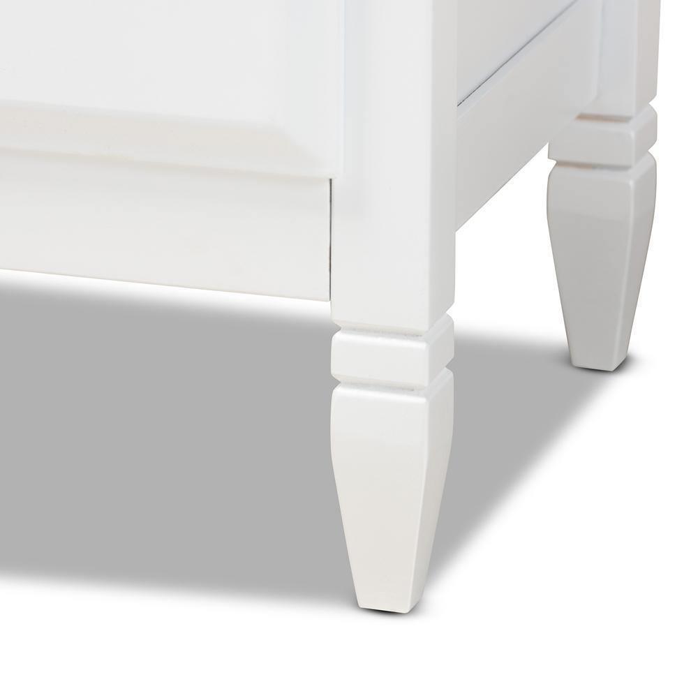 Naomi Classic and Transitional White Finished Wood 6-Drawer Bedroom Dresser FredCo