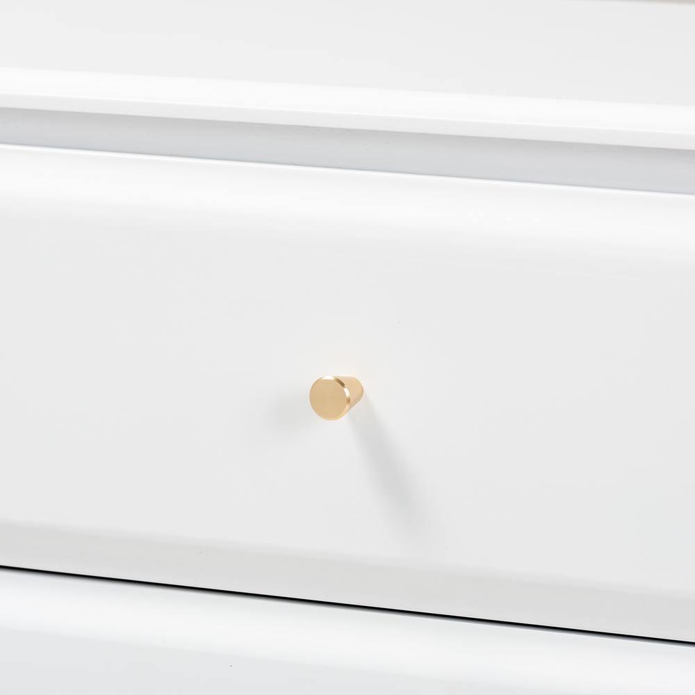 Naomi Classic and Transitional White Finished Wood 6-Drawer Bedroom Dresser FredCo