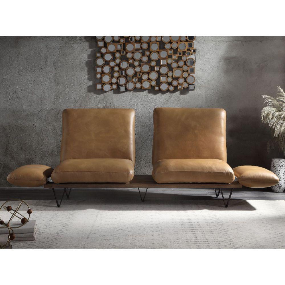 Narech Sofa w/Swivel Nutmeg Top Grain Leather FredCo