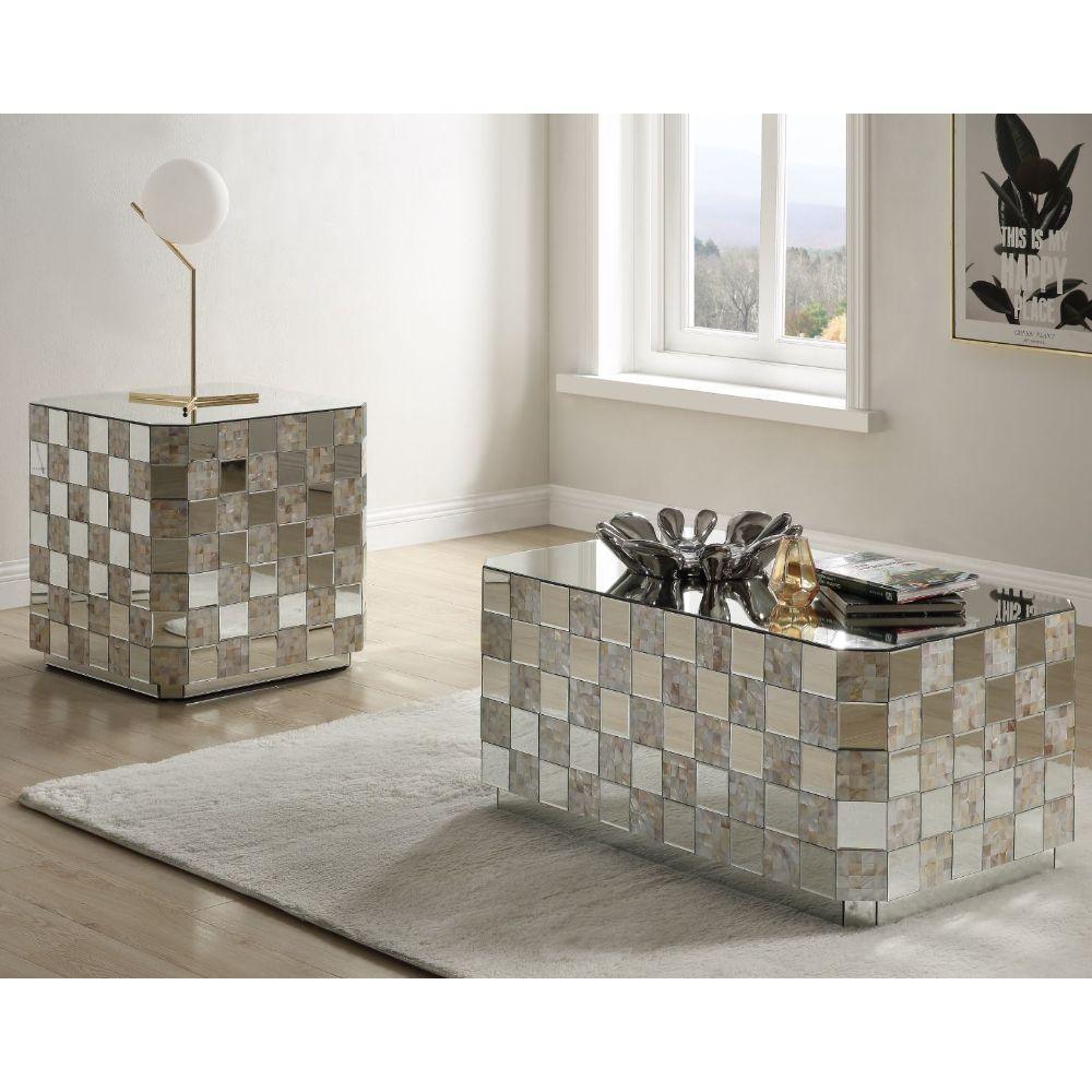 Nasa Coffee Table Mirrored & Mother of Pearl FredCo