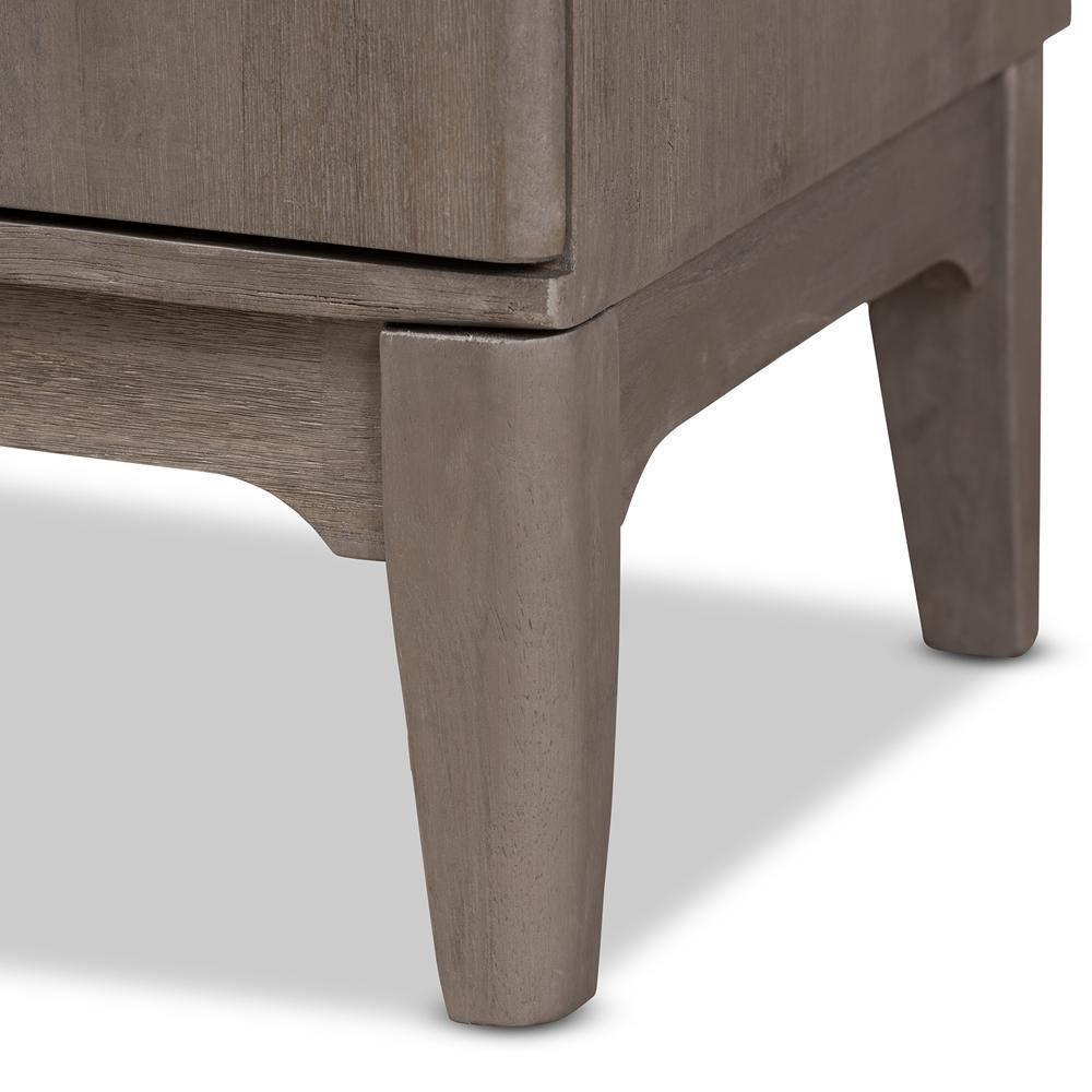Nash Rustic Platinum Wood 3-Drawer Sideboard Buffet FredCo