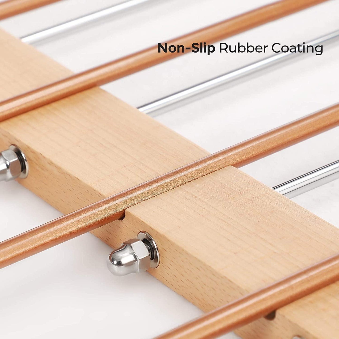 Natural Color Space Saving Pants Hangers FredCo