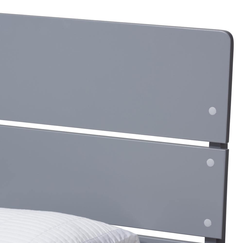 Nereida Modern Classic Mission Style Grey-Finished Wood Twin Platform Bed FredCo