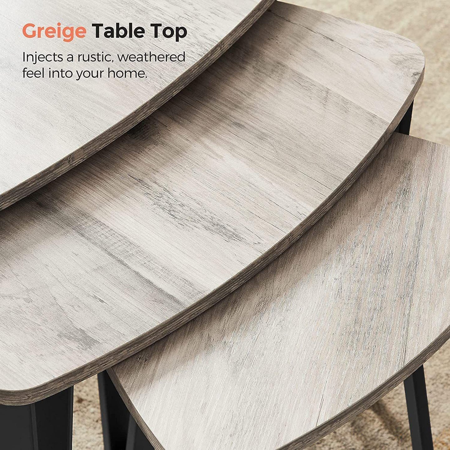 Nesting Coffee Table, Set of 3 Set of 3, Greige FredCo
