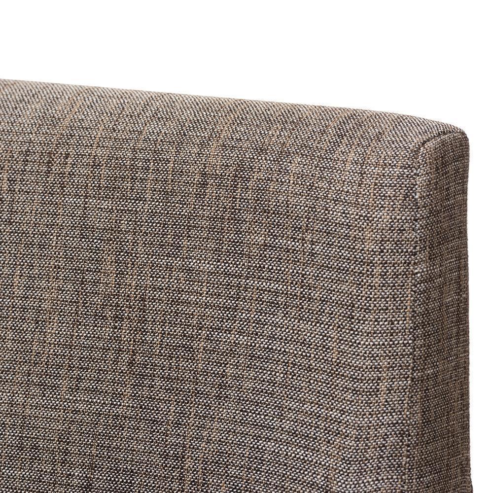 Nexus Mid-Century Modern Walnut Wood Finishing and Gravel Fabric Upholstered Arm Chair (Set of 2) FredCo