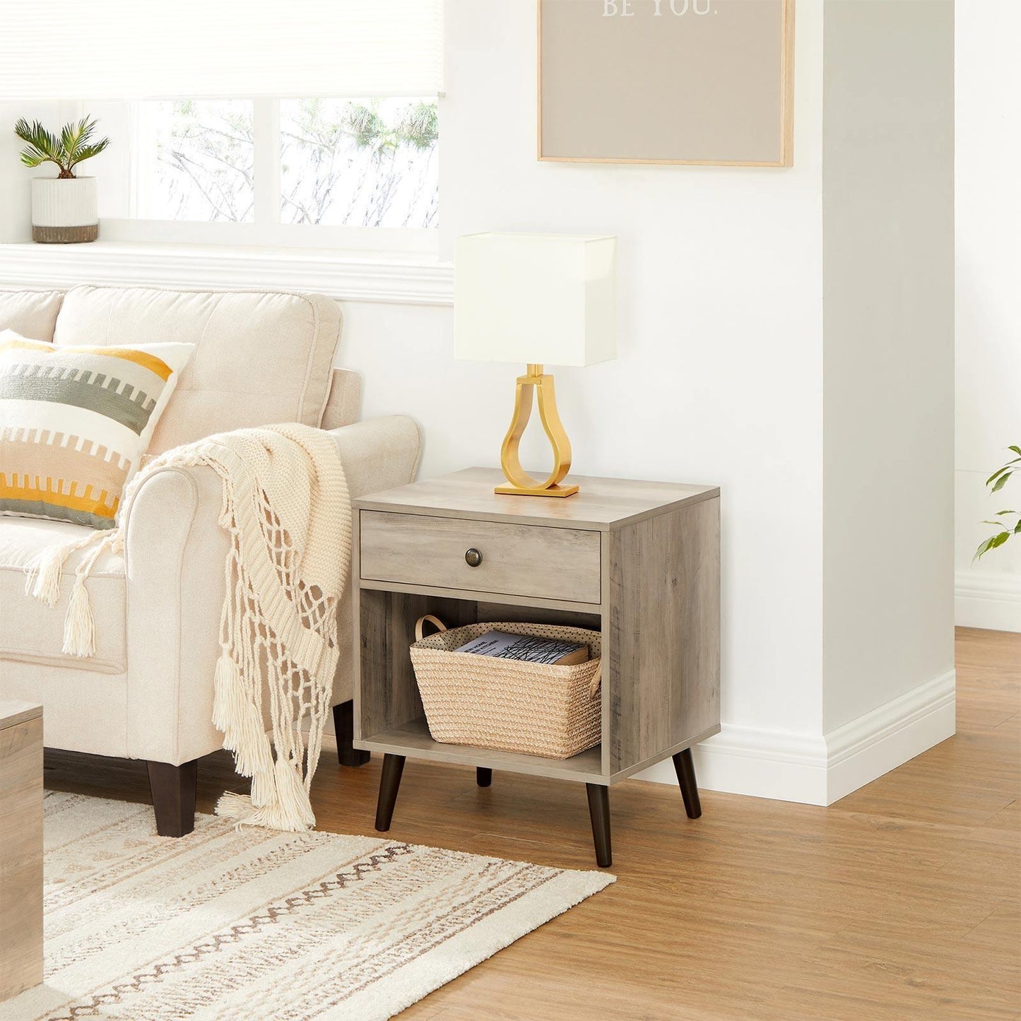 Nightstand Greige FredCo