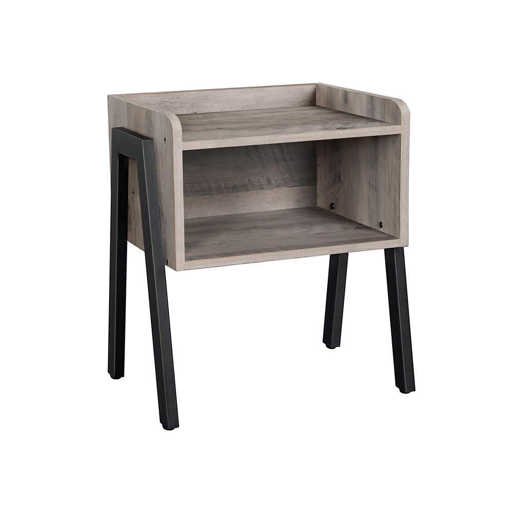 Nightstand Greige and Black FredCo