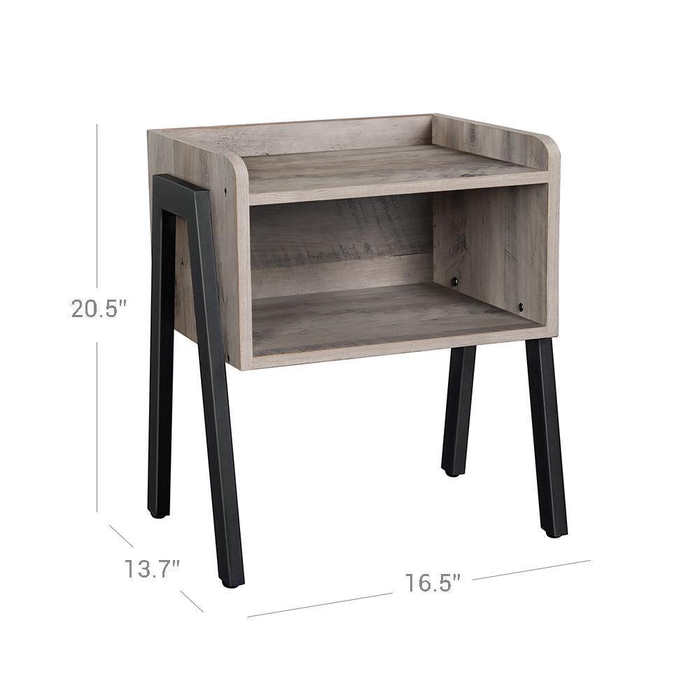 Nightstand Greige and Black FredCo
